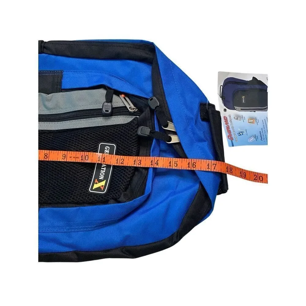 Overland Generation X Backpack Blue New With Tags School Hiking Laptop Bag